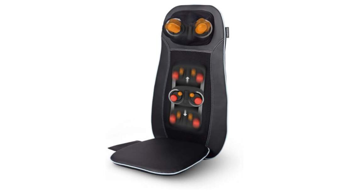 Die Massagesitzauflage von medisana verfügt über drei Massagezonen für den ganzen Rücken.
