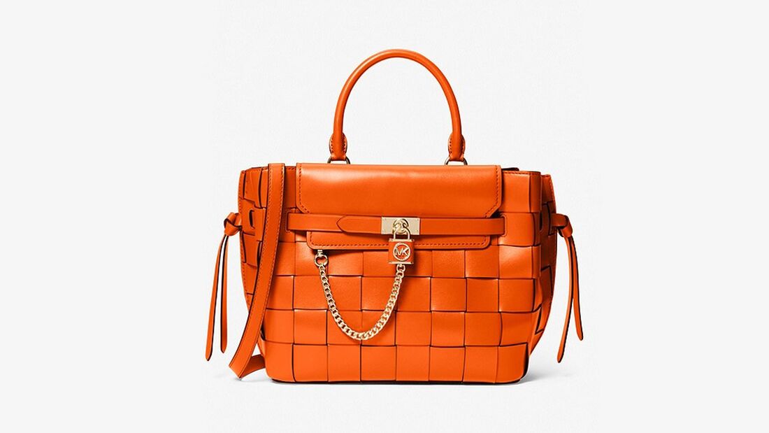 Hamilton Legacy Large Woven Leather Belted Satchel 