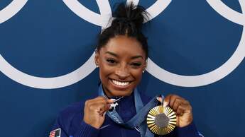 Simone Biles bei den olympischen Spielen 2024 