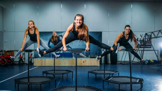 Training auf dem Trampolin
