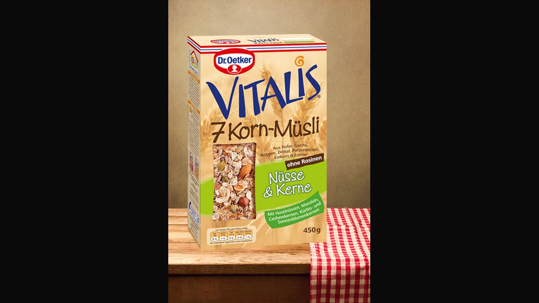 Vitalis 7-Korn-Müsli "Nüsse & Kerne" von Dr. Oetker